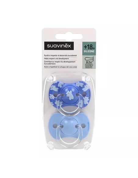 Suavinex Chupete Silicona Fisiologico Suavinex +18 M 2 Unidades