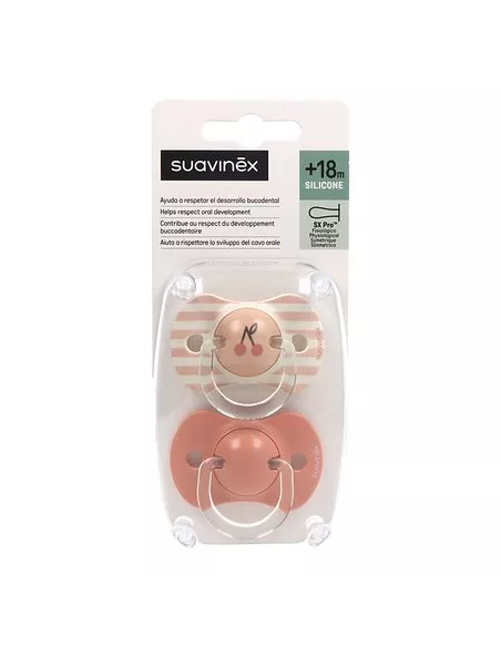 Suavinex Chupete Silicona Fisiologico Suavinex +18 M 2 Unidades