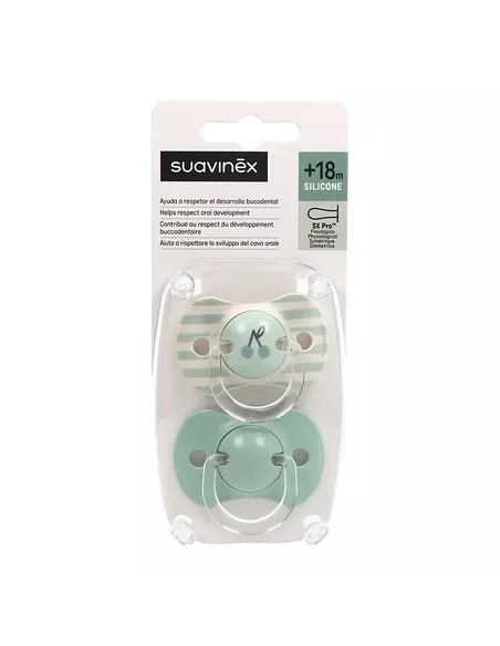 Suavinex Chupete Silicona Fisiologico Suavinex +18 M 2 Unidades