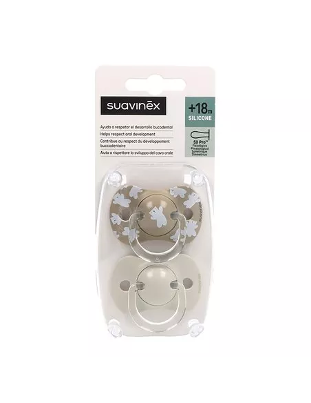 Suavinex Chupete Silicona Fisiologico Suavinex +18 M 2 Unidades