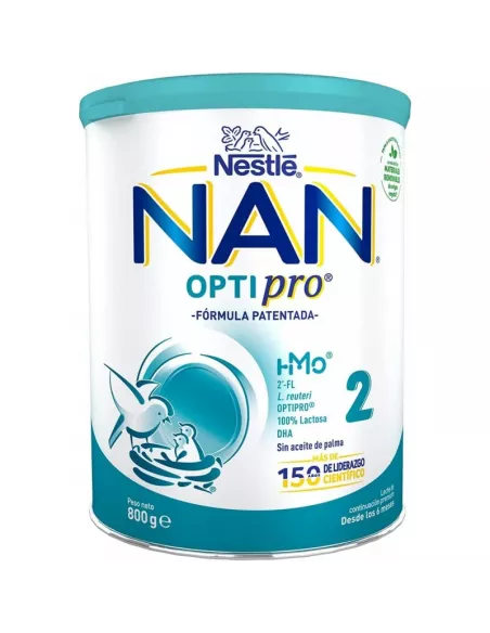 Nestle Nan Optipro 2 Continuación 800G  Con Hm-O, Optipro Y L.reuteri Refuerza Sistema Inmunitario