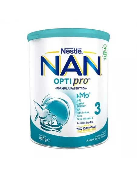 Nestle Nan Optipro 3 Crecimiento 800G Con Hm-O, Optipro Y L.reuteri Refuerza Sistema Inmunitario