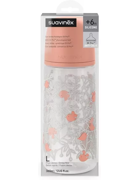 Suavinex Biberon Tetina Silicona Fisiologica Suavinex Flujo L 360 Ml
