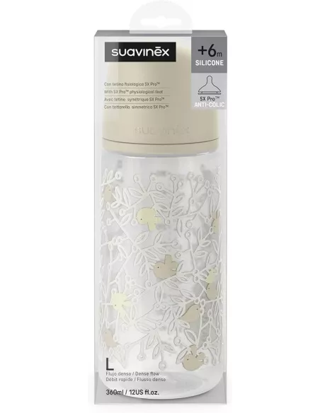 Suavinex Biberon Tetina Silicona Fisiologica Suavinex Flujo L 360 Ml