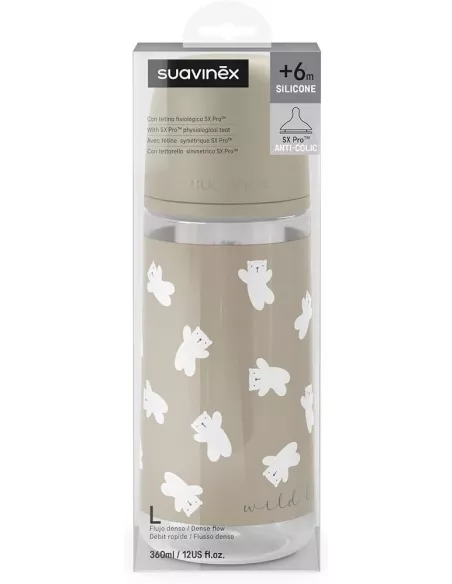 Suavinex Biberon Tetina Silicona Fisiologica Suavinex Flujo L 360 Ml