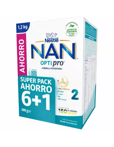 Pack Nestle Nan Optipro 2 1200g (6+1 de regalo)