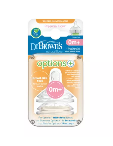 Dr Brown´s Tetina Silicona Boca Ancha Natural...