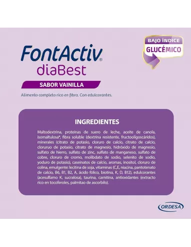 Fontactiv Diabest 400 G Vainilla Con Bajo...