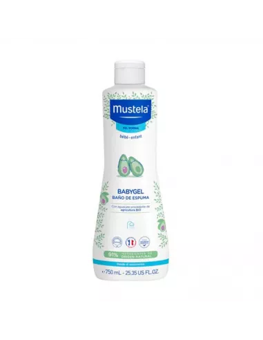 Mustela Bebe Babygel 750 Ml, Baño Espumoso,...