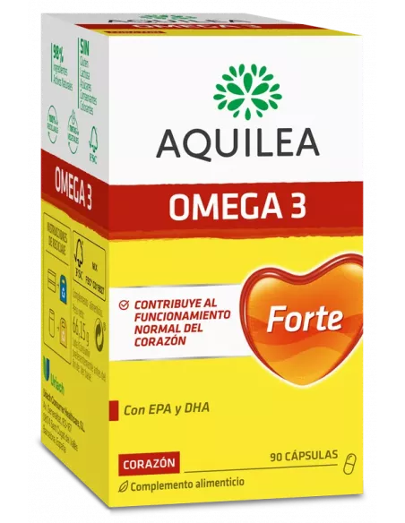 Aquilea Omega 3 Forte Circulación 90 Cápsulas Con Epa Y Dha Contribuye Funcionamiento Del Corazón