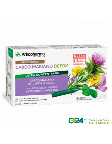 Arkofluido Cardo Mariano 20 Ampollas