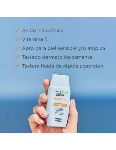 Fotoprotector Fusión Fluid Fps 50 + Textura...