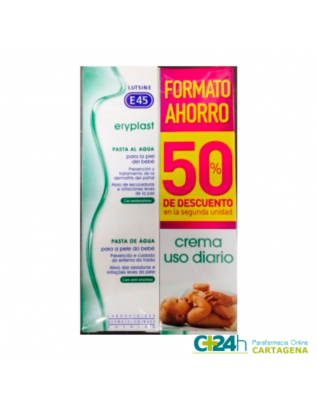 Eryplast Pasta Al Agua Formato Ahorro 150G Duplo Crema Uso Diario 2X75G