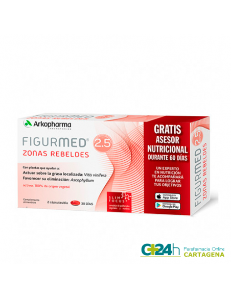 ARKO FIGURMED ZONAS REBELDES 60 CAPSULAS ACTUAR SOBRE LAS GRASAS LOCALIZADAS Y LAS ELIMINA