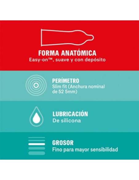 Durex Sensitivo Slim Fit Preservativos 10 U
