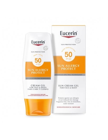 Eucerin Sun Protection Crema Gel Fps 50 Textura Crema Gel Allergy Corporal150Ml Protección Solar