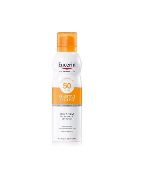 EUCERIN SUN PROTECTION SPRAY FPS 50 TEXTURA SPRAY TRANSPARENT DRY TOUCH CORPORAL 200 ML