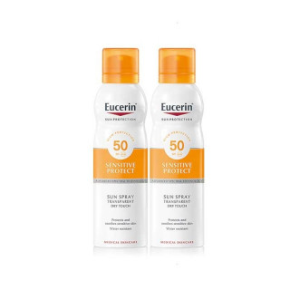 Eucerin Protector Solar Spray FPS50 Transparente Dry Touch Corporal Ahorro 2x200ml.