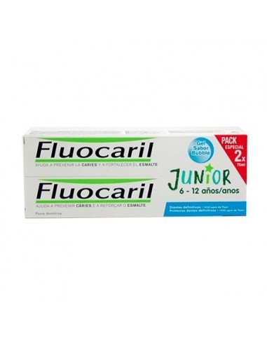 Fluocaril Junior Pasta 6-12 años Gel Bubble 75ml + Cepillo Junior