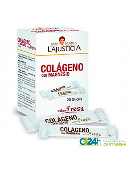 ANA MARIA LAJUSTICIA COLAGENO CON MAGNESIO STICKS FRESA 20 STICKS