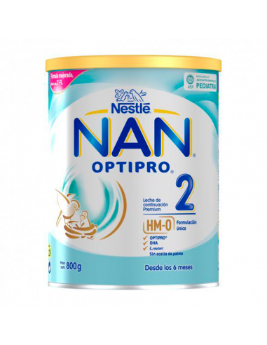 Nestle Nan Optipro 2 Continuación 800g  Con HM-O, Optipro Y L.Reuteri Refuerza Sistema Inmunitario