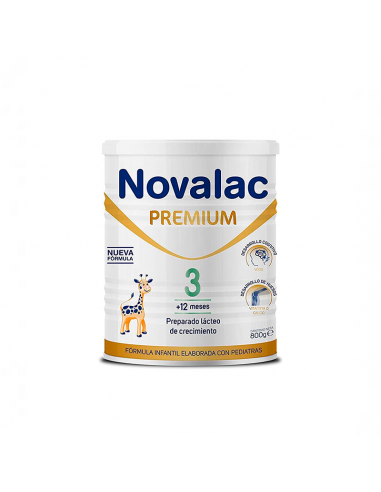 Novalac Premium 3 800g, Leche Crecimiento, 1-3 Años, Lc Pufas, Prebioticos,Taurina, Nucleoticos,