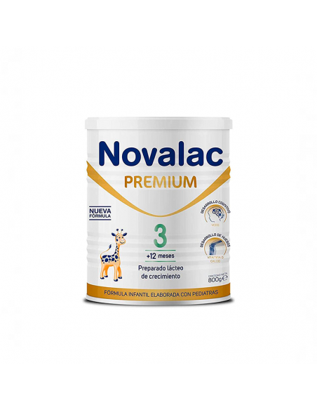 Novalac Premium 3 800G, Leche Crecimiento, 1-3 Años, Lc Pufas, Prebioticos,Taurina, Nucleoticos,