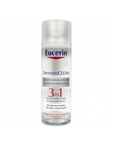 Eucerin Dermatoclean 3 En 1 Sol Micelar Limpiador 200ml Todo Tipo De Piel, Limpia Piel Y Elimina Maq