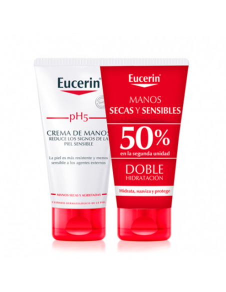 Eucerin Ph5 Skin-Protection Crema De Manos Pack Ahorro Formato Ahorro Duplo 2X75 Ml