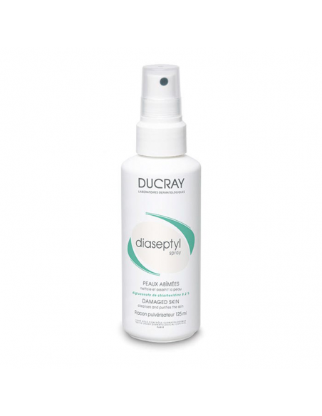 Ducray Diaseptyl Spray 125ml Pieles Alteradas, Limpia, Sanea La Piel, Digluconato De Clorhexdina 0,2