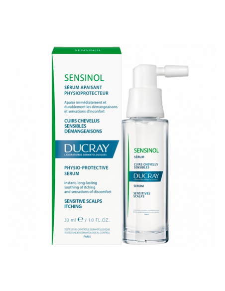 Ducray Serum Sensinol Calmante Fisioprotector 30Ml,Cuero Cabelludo Sensible Al Picor Alvio Inmediato