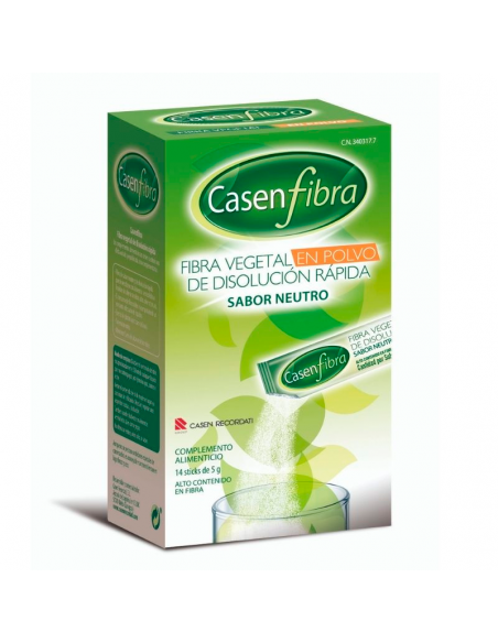 CASENFIBRA FIBRA VEGETAL EN POLVO 14 STICKS DE 5 G DE CASEN FLEET LABORATORIOS