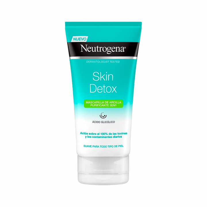 Neutrogena Facial Skin Detox Mascarilla de Arcilla con Ácido Glicólico.
