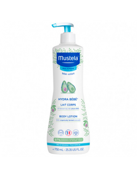 MUSTELA BEBE HYDRA BEBE LECHE CORPORAL IMPRESCINDIBLES FORMATO AHORRO 750 ML