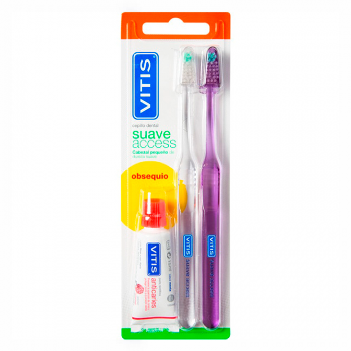 Vitis Cepillo Suave Access Duplo Cabezal Pequeño.