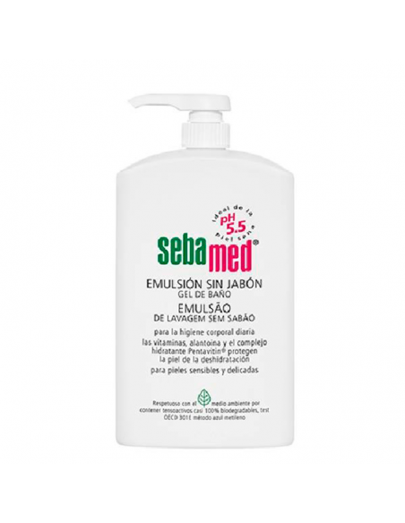 Sebamed Emulsion Sin Jabon 1000Ml Gel De Bano Para Pieles Sensibles Higiene Corporal Diaria.