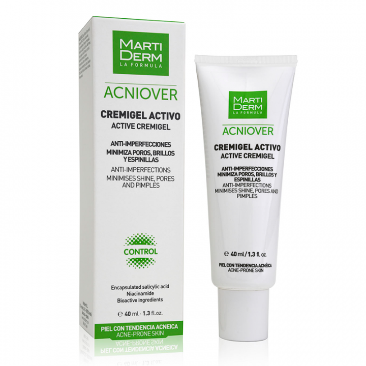 Martiderm Acniover Cremigel Activo 40ml Noche y Día.