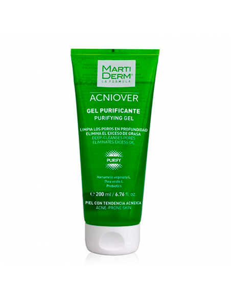 Martiderm Acniover Gel Purificante 200 Ml Noche Y Día Piel Con Tendencia Acnéica