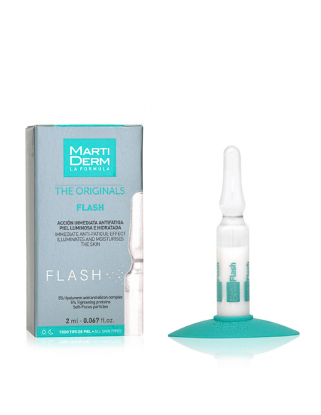 MARTIDERM FLASH FORMATO ECONÓMICO 1 AMPOLLA PIEL DESLUMBRANTE ACCIÓN INMEDIATA ANTIFATIGA