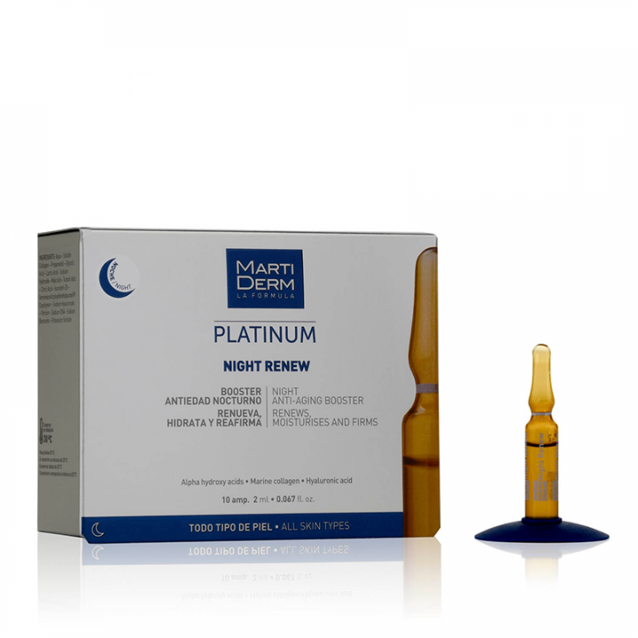 Martiderm Platinum Night Renew 10 Ampollas.