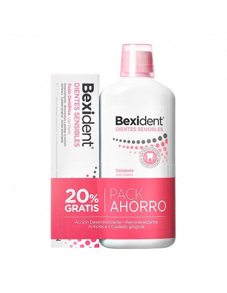 Isdin Bexident Dientes Sensibles Pack Colutorio 500Ml + Pasta Dentrífica 75Ml