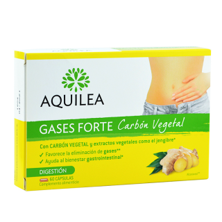 Aquilea Gases Forte 60 Cápsulas Carbón Vegetal y Jengibre.