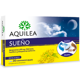 Aquilea Sueño 30 Comprimidos Bicapa Melatonina y Valeriana.