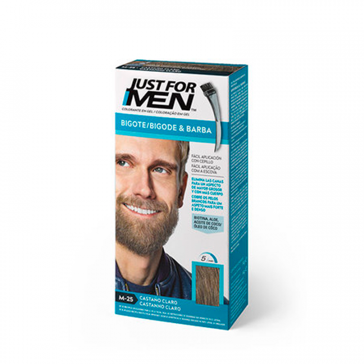 Just For Men Bigote y Barba Castaño Claro Natural.