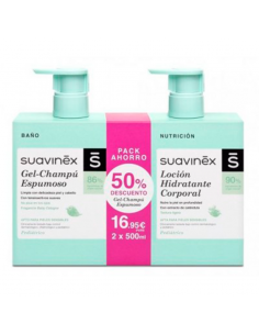 SUAVINEX PEDIATRIC DUPLO GEL ESPUMOSO + LOCION PACK 500...