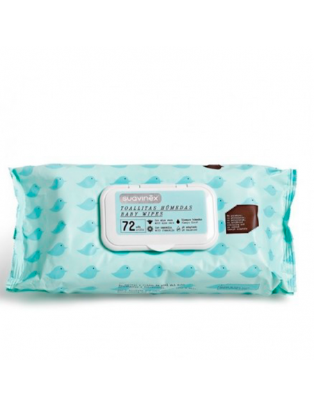 SUAVINEX TOALLITAS HUMEDAS 72 TOALLITAS,SIEMPRE HUMEDAS CON ALOE VERA Y CAMOMILA, PH ADAPTADO