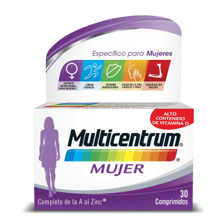 Multicentrum Mujer Multivitamínico 30 Comprimidos.