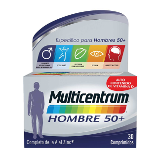 Multicentrum Hombre 50+ Multivitamínico.
