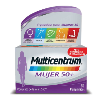 Multicentrum Mujer 50+ Multivitamínico.