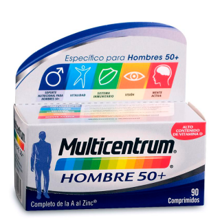 Multicentrum Hombre 50+ 90 Comprimidos.